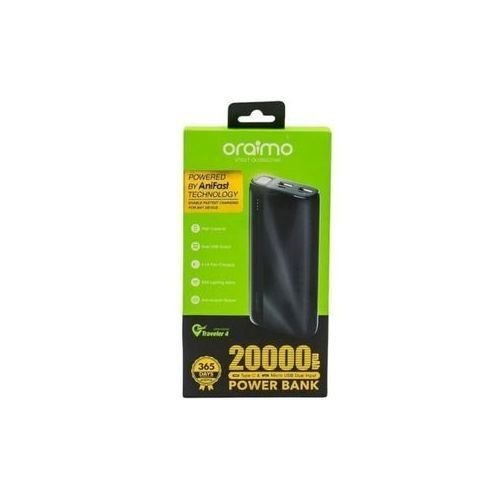 Oraimo Traveler 15 Power Bank 20000mAh 15W Type-C Fast Charging with LED Torch