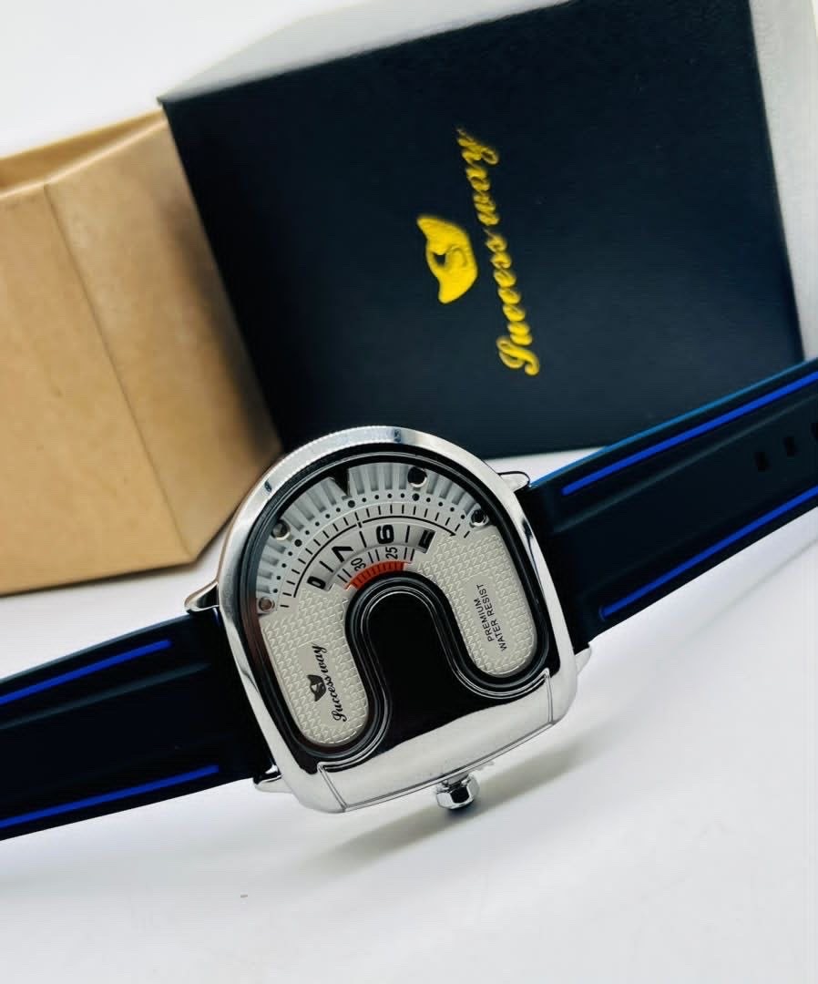 SUCCESSWAY HORSE-SHOE SHAPE RUBBER PREMIUM WRISTWATCH