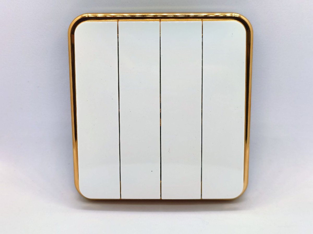 4gang electrical switches for installation, 1/2/3 multiple switch specifications to choose from. Home wall exposed wire wall switch panel, dual control luminous champagne 10A 110-250V