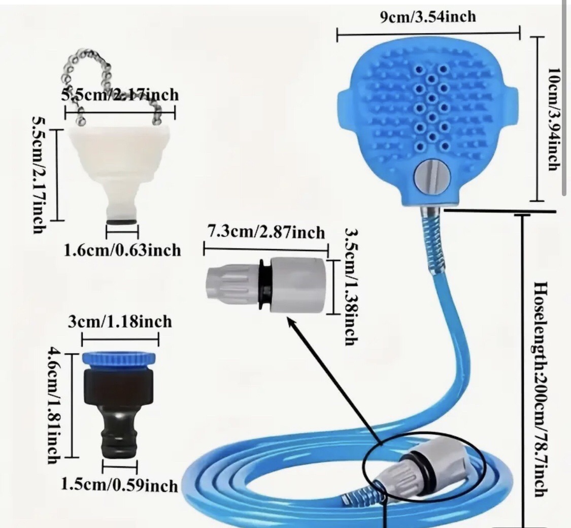 Dual Purpose Dog Bathing Sprayer and Massager
