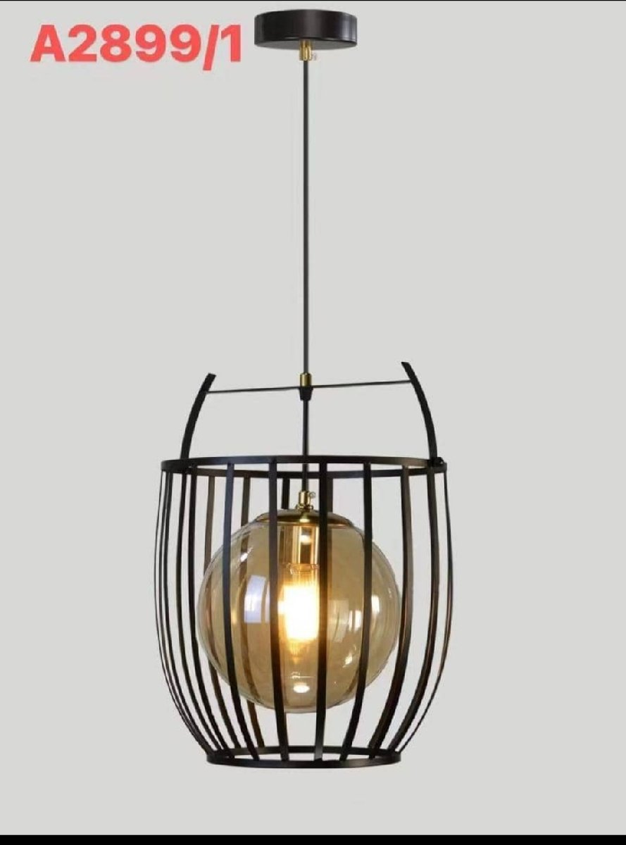 Modern Industrial Cage Pendant Light