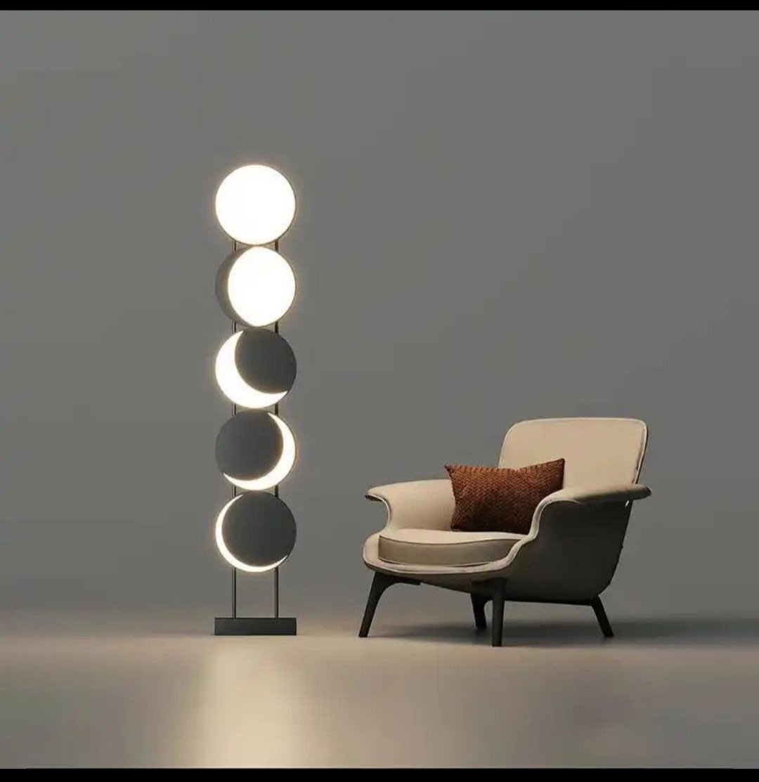 Modern Lunar Phase LED Floor Lamp