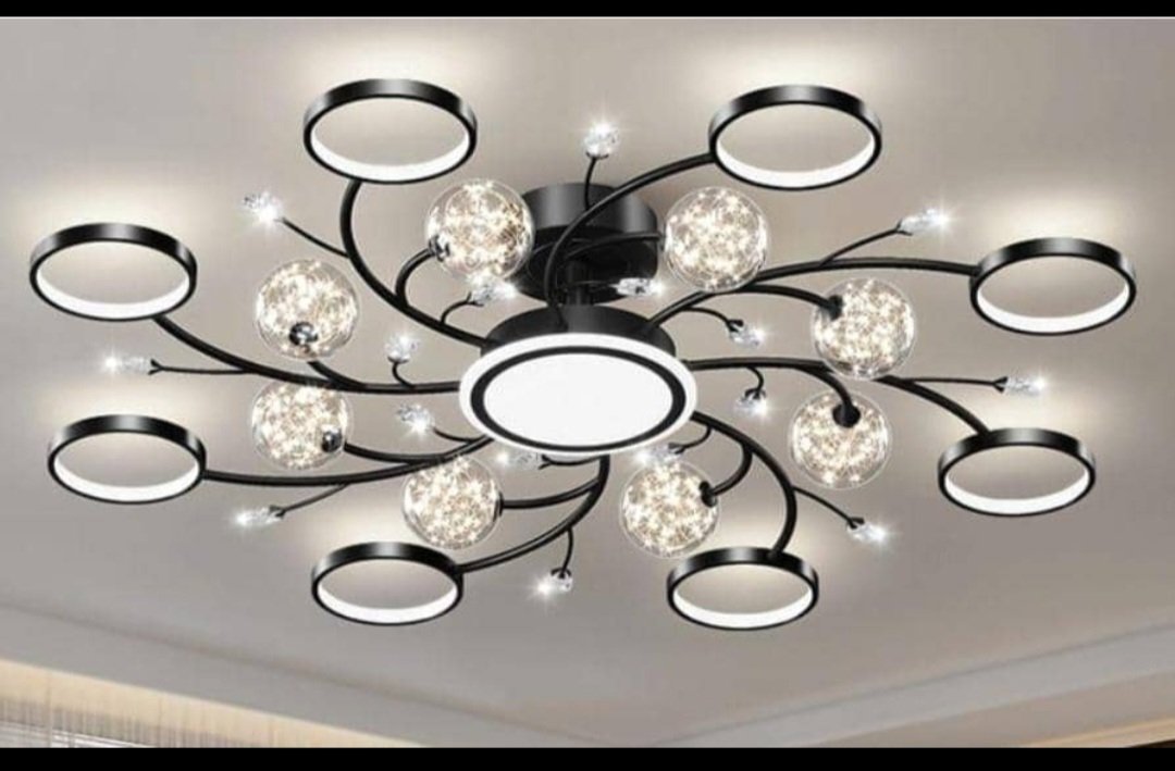 Modern Starburst & Ring LED Ceiling Fixture