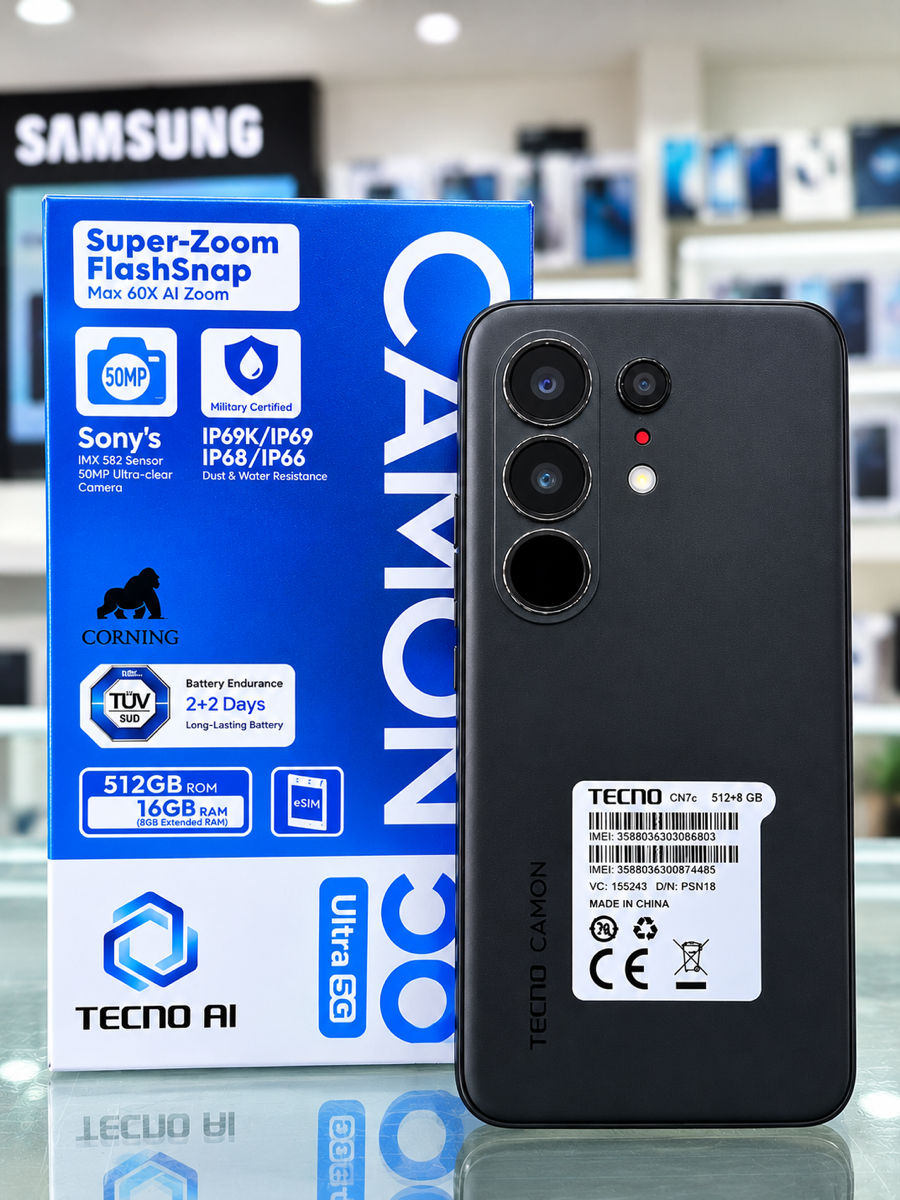TECNO CAMON 50 ULTRA 12GB RAM + 512 ROM OPEN BOX